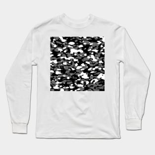 Black and white Camo pattern digital Camouflage Long Sleeve T-Shirt